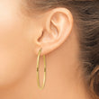 10k Oval Polished Hoop Earring
