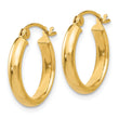 10k Round Tube Hoop Earrings