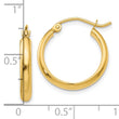 10k Round Tube Hoop Earrings