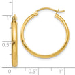 10k Round Tube Hoop Earrings