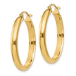 10k Round Tube Hoop Earrings