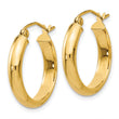 10k Round Tube Hoop Earrings