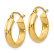 10k Round Tube Hoop Earrings