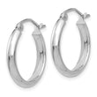 10k White Gold Polished Hoop Earring