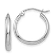 10k White Gold Polished Hoop Earring