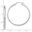 10k White Gold Polished Hoop Earring