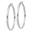 10k White Gold Polished Hoop Earring