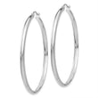 10k White Gold Polished Hoop Earring