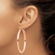 10k Rose Gold Polished 2.5mm Lightweight Tube Hoop Earrings - Birthstone Company