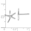 10K White Gold Polished Mini Starfish Earrings