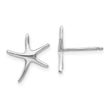 10K White Gold Polished Mini Starfish Earrings