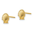 10K Scallop Shell Post Earrings