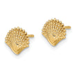 10K Scallop Shell Post Earrings