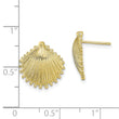 10K Scallop Shell Post Earrings