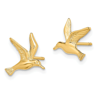10K Polished Seagull Post Earrings