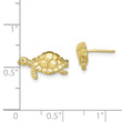 10K Polished Turtle Post Earrings