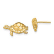 10K Polished Turtle Post Earrings