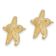 10K Textured Beaded Starfish Post Earrings