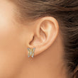 10k w/Rhodium Butterfly Post Earrings