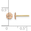 10k Rose Gold Flower Post Earrings - Birthstone Company