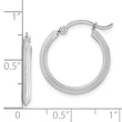10k White Gold Polished Hoop Earrings