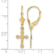 10k Crucifix Leverback Earrings - Birthstone Company