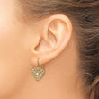 10k w/ RH Filigree Cut-Out Heart Wire Earrings