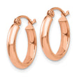 10k Rose Gold Hoop Earrings - Birthstone Company