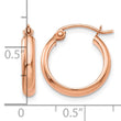 10k Rose Gold Hoop Earrings - Birthstone Company
