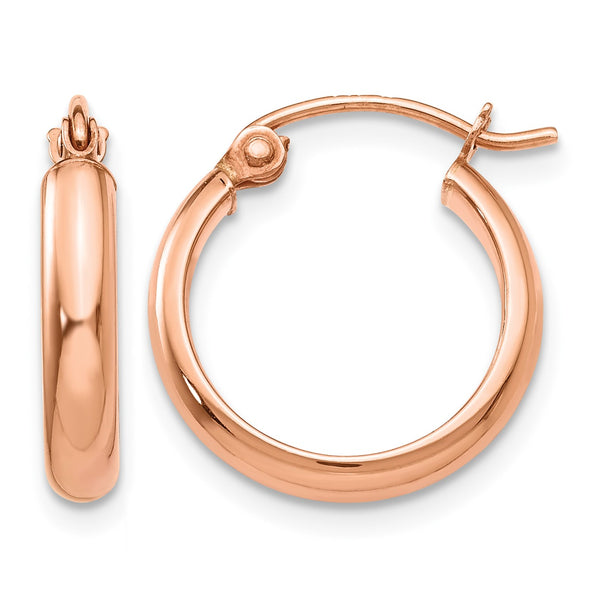 10k Rose Gold Hoop Earrings - Birthstone Company