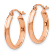 10k Rose Gold Hoop Earrings - Birthstone Company