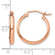 10k Rose Gold Hoop Earrings - Birthstone Company