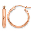 10k Rose Gold Hoop Earrings - Birthstone Company