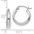 10k White Gold Hoop Earrings