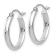 10k White Gold Hoop Earrings