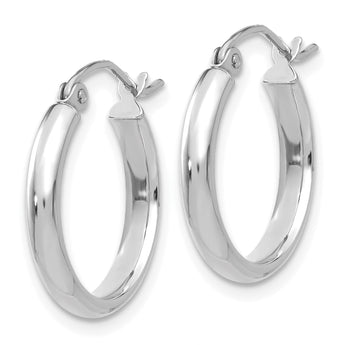 10k White Gold Hoop Earrings