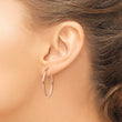 10k Rose Gold Oval Hoop Earrings - Birthstone Company