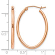 10k Rose Gold Oval Hoop Earrings - Birthstone Company