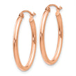 10k Rose Gold Oval Hoop Earrings - Birthstone Company