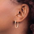 10k Rose Gold Oval Hoop Earrings - Birthstone Company