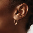 10k Rose Gold Oval Hoop Earrings - Birthstone Company