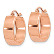 10k Rose Gold Polished Hoop Earrings - Birthstone Company