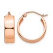 10k Rose Gold Polished Hoop Earrings - Birthstone Company