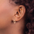 10k Rose Gold Polished 2mm Lightweight Tube Hoop Earrings - Birthstone Company