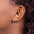 10K Rose Gold Lightweight Diamond-cut Hoop Earrings - Birthstone Company