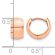 10k Rose Gold Round Hinged Hoop Earrings - Birthstone Company