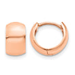 10k Rose Gold Round Hinged Hoop Earrings - Birthstone Company