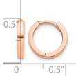 10k Rose Gold Round Hinged Hoop Earrings - Birthstone Company