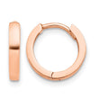10k Rose Gold Round Hinged Hoop Earrings - Birthstone Company
