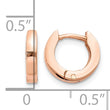 10k Rose Gold Round Hinged Hoop Earrings - Birthstone Company